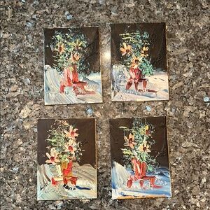 Vibrant Floral Art Prints Set of 4